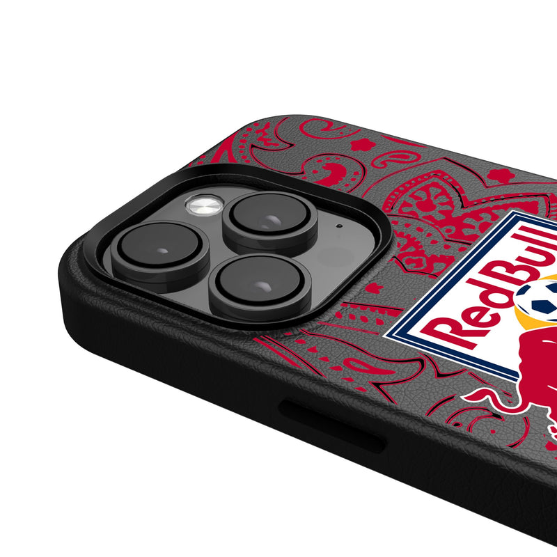 New York Red Bulls  Paisley iPhone MagSafe Compatible Phone Case Detail.Jpg