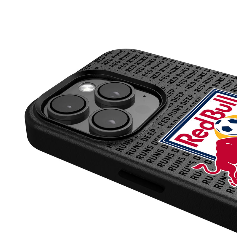 New York Red Bulls  Text Backdrop iPhone MagSafe Compatible Phone Case Detail.Jpg