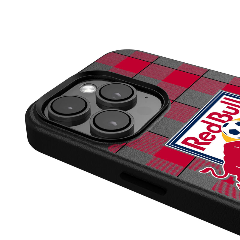 New York Red Bulls  Plaid iPhone MagSafe Compatible Phone Case Detail.Jpg