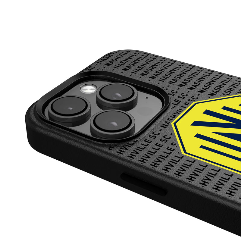 Nashville SC  Text Backdrop iPhone MagSafe Compatible Phone Case Detail.Jpg