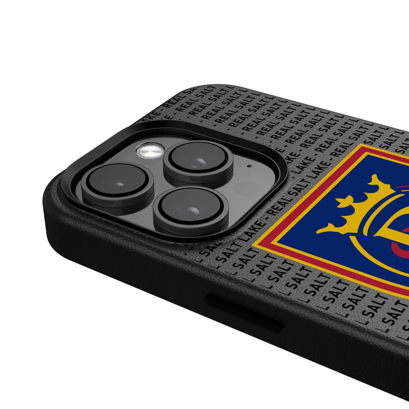 Real Salt Lake Text Backdrop iPhone MagSafe Compatible Phone Case for Apple iPhone Detail.Jpg