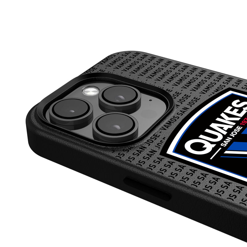 San Jose Earthquakes Text Backdrop iPhone MagSafe Compatible Phone Case for Apple iPhone Detail.Jpg