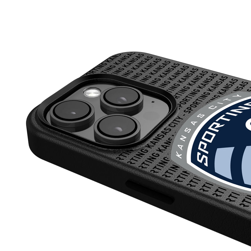 Sporting Kansas City Text Backdrop iPhone MagSafe Compatible Phone Case for Apple iPhone Detail.Jpg