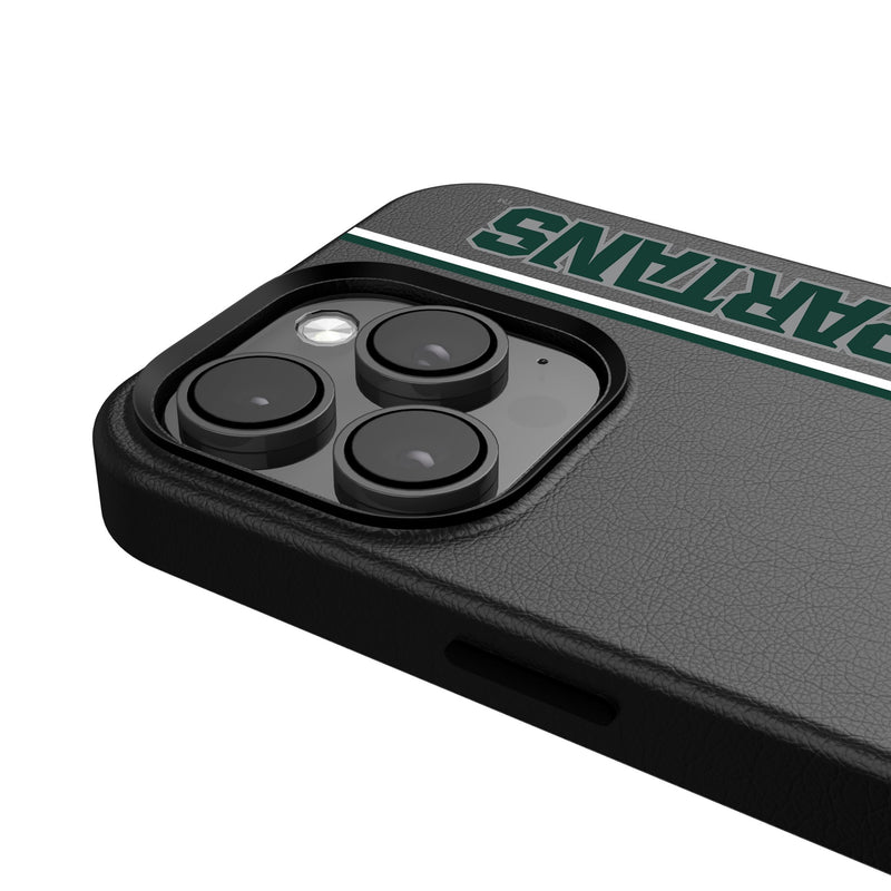 Michigan State University Spartans Sidebar iPhone MagSafe Compatible Phone Case Detail.Jpg