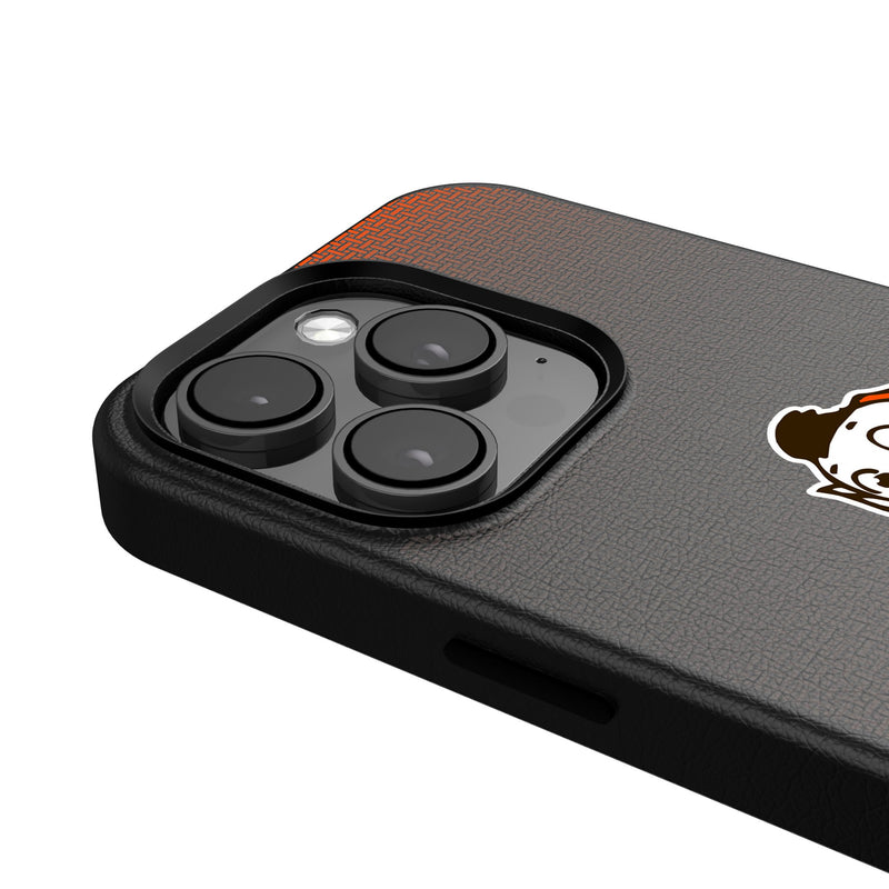 Cleveland Browns Historic Collection Linen iPhone MagSafe Compatible Phone Case for Apple iPhone Detail.Jpg