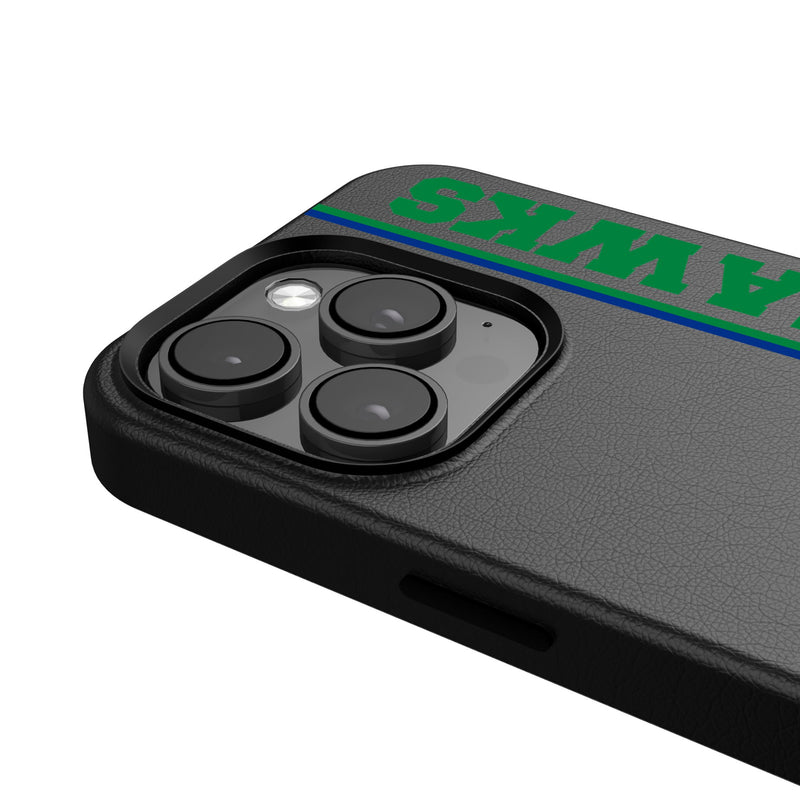 Seattle Seahawks Historic Collection Sidebar iPhone MagSafe Compatible Phone Case for Apple iPhone Detail.Jpg