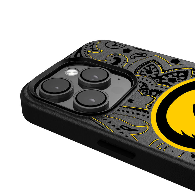 University of Iowa Hawkeyes Paisley iPhone MagSafe Compatible Phone Case Detail.Jpg