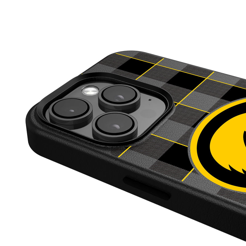 University of Iowa Hawkeyes Plaid iPhone MagSafe Compatible Phone Case Detail.Jpg