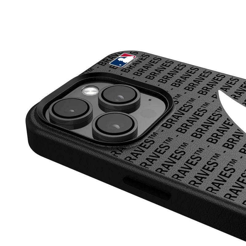 Atlanta Braves Text Backdrop iPhone MagSafe Compatible Phone Case for Apple iPhone Detail.Jpg