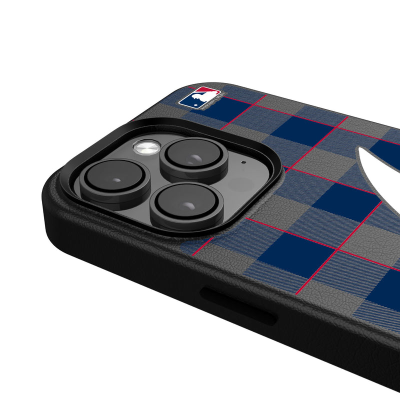 Atlanta Braves Plaid iPhone MagSafe Compatible Phone Case for Apple iPhone Detail.Jpg