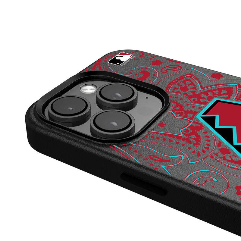 Arizona Diamondbacks Paisley iPhone MagSafe Compatible Phone Case for Apple iPhone Detail.Jpg