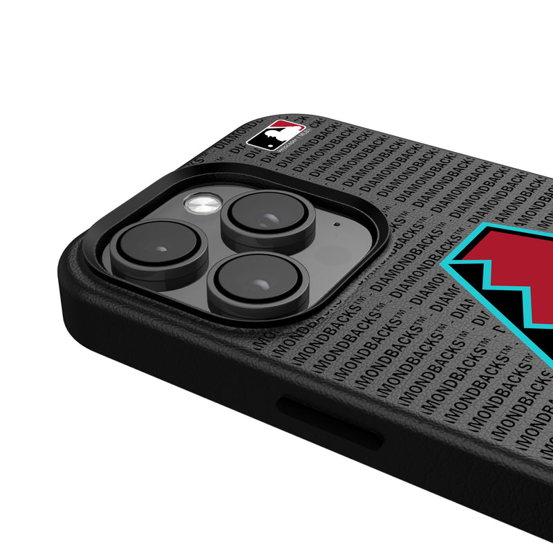 Arizona Diamondbacks Text Backdrop iPhone MagSafe Compatible Phone Case for Apple iPhone Detail.Jpg