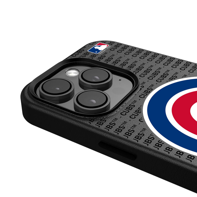 Chicago Cubs Text Backdrop iPhone MagSafe Compatible Phone Case for Apple iPhone Detail.Jpg