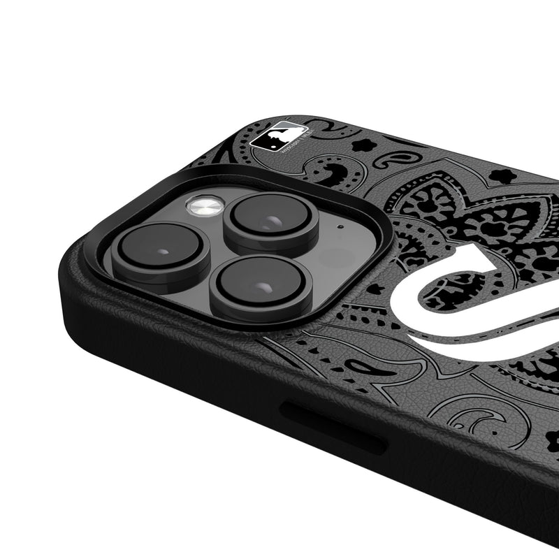 Chicago White Sox Paisley iPhone MagSafe Compatible Phone Case for Apple iPhone Detail.Jpg