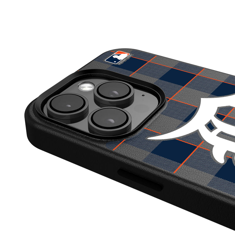 Detroit Tigers Plaid iPhone MagSafe Compatible Phone Case Detail.Jpg