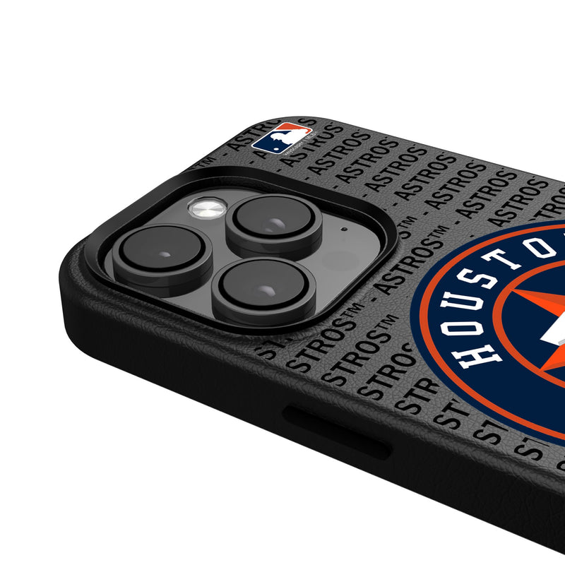 Houston Astros Text Backdrop iPhone MagSafe Compatible Phone Case for Apple iPhone Detail.Jpg