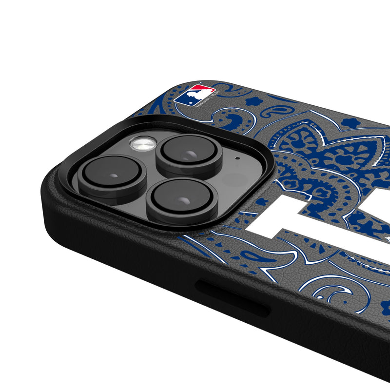 LA Dodgers Paisley iPhone MagSafe Compatible Phone Case for Apple iPhone Detail.Jpg