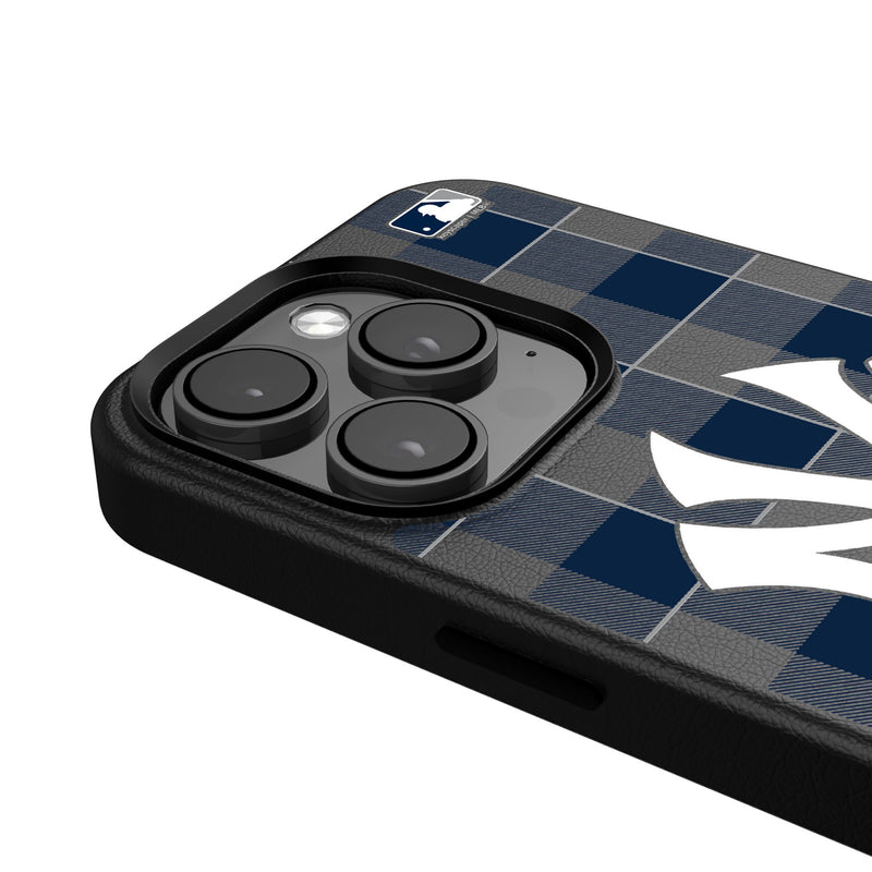 New York Yankees Plaid iPhone MagSafe Compatible Phone Case for Apple iPhone Detail.Jpg