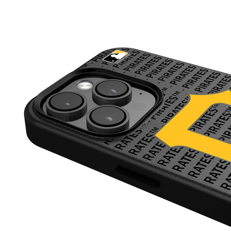 Pittsburgh Pirates Text Backdrop iPhone MagSafe Compatible Phone Case for Apple iPhone Detail.Jpg