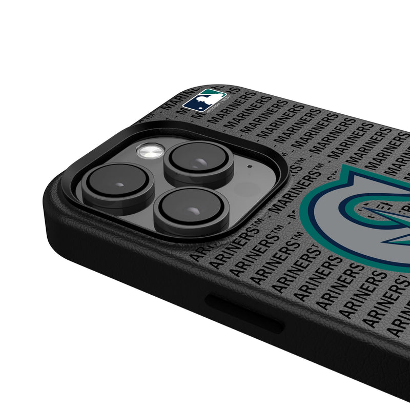 Seattle Mariners Text Backdrop iPhone MagSafe Compatible Phone Case for Apple iPhone Detail.Jpg