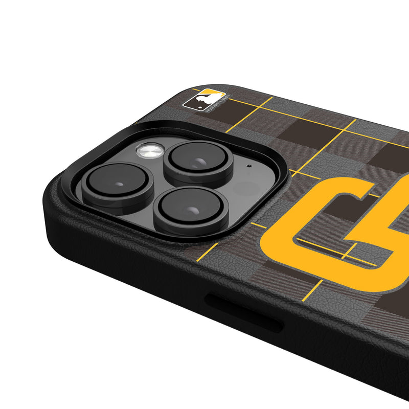 San Diego Padres Plaid iPhone MagSafe Compatible Phone Case for Apple iPhone Detail.Jpg