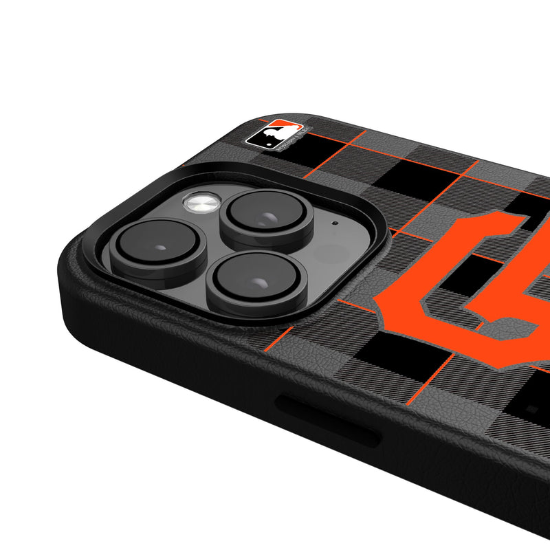 San Francisco Giants Plaid iPhone MagSafe Compatible Phone Case Detail.Jpg