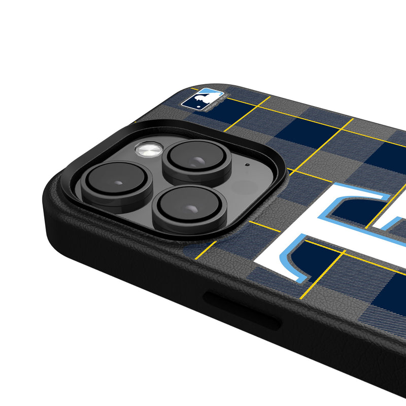 Tampa Bay Rays Plaid iPhone MagSafe Compatible Phone Case Detail.Jpg