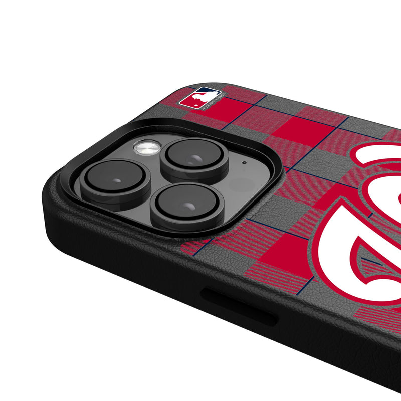 Washington Nationals Plaid iPhone MagSafe Compatible Phone Case Detail.Jpg