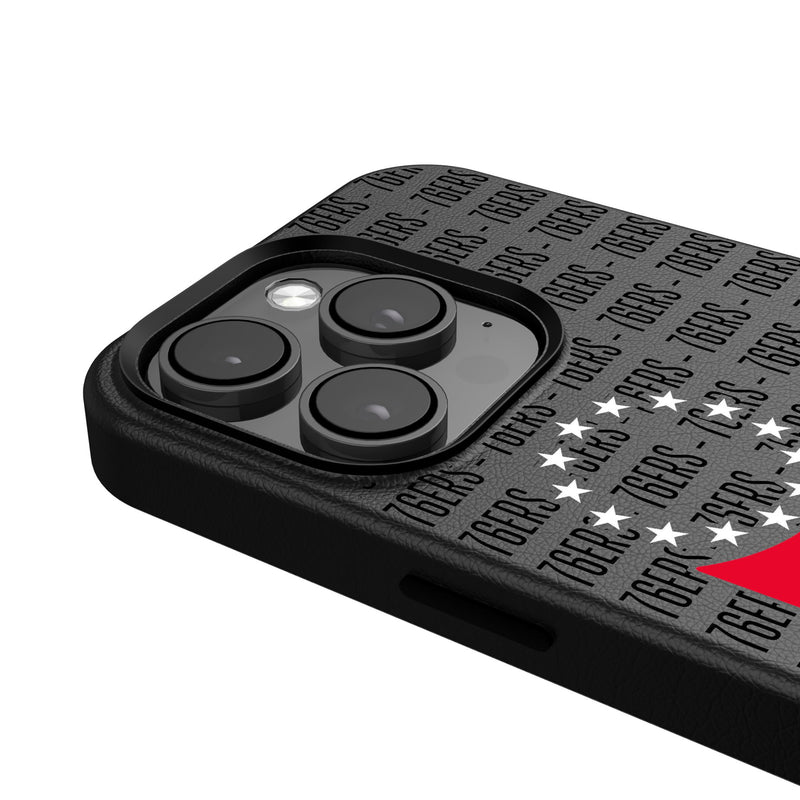 Philadelphia 76ers Text Backdrop iPhone MagSafe Compatible Phone Case for Apple iPhone Detail.Jpg