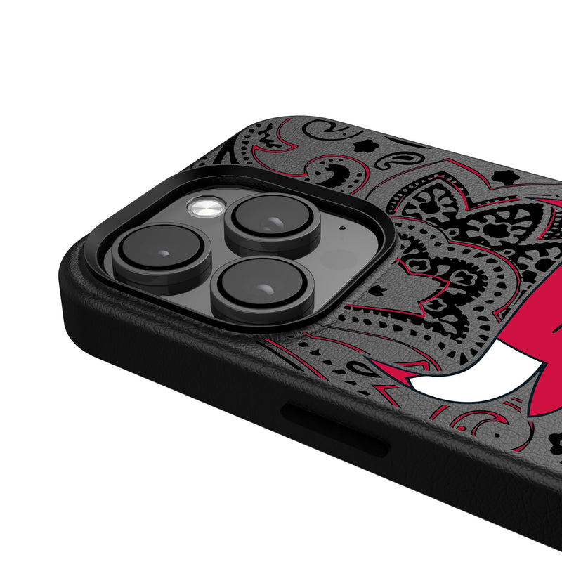 Chicago Bulls Paisley iPhone MagSafe Compatible Phone Case Detail.Jpg