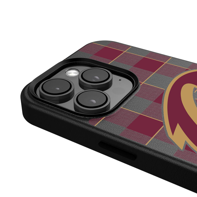 Cleveland Cavaliers Plaid iPhone MagSafe Compatible Phone Case for Apple iPhone Detail.Jpg