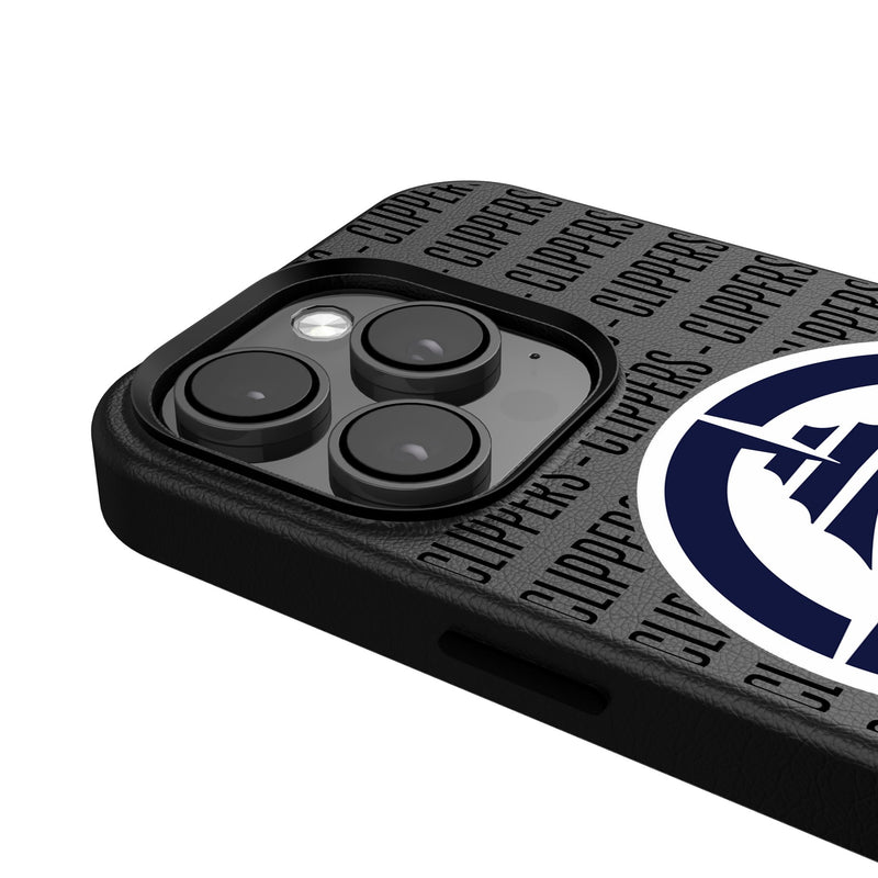Los Angeles Clippers Text Backdrop iPhone MagSafe Compatible Phone Case for Apple iPhone Detail.Jpg