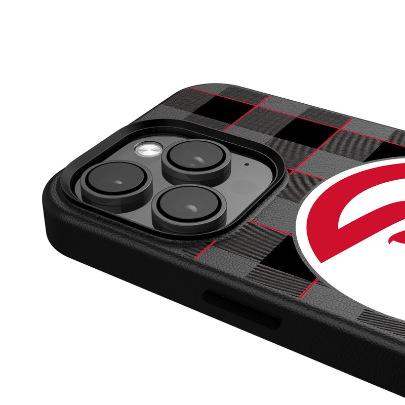 Atlanta Hawks Plaid iPhone MagSafe Compatible Phone Case for Apple iPhone Detail.Jpg