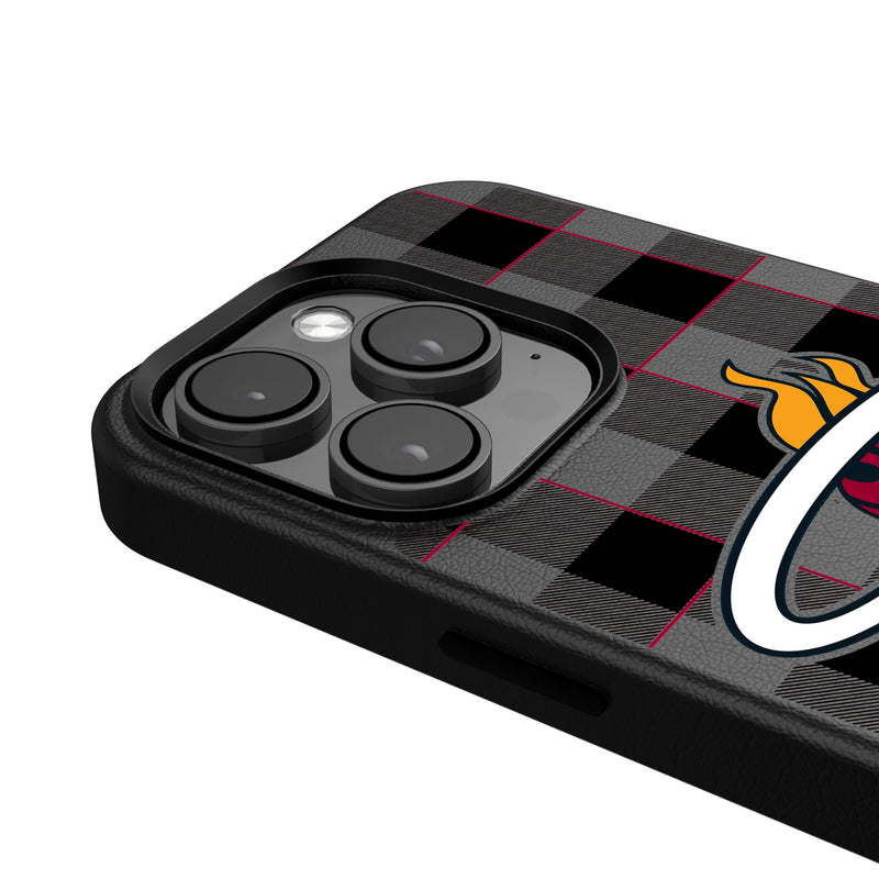 Miami Heat Plaid iPhone MagSafe Compatible Phone Case Detail.Jpg