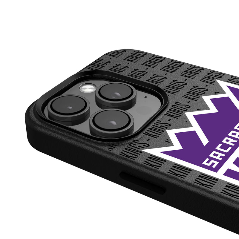 Sacramento Kings Text Backdrop iPhone MagSafe Compatible Phone Case for Apple iPhone Detail.Jpg