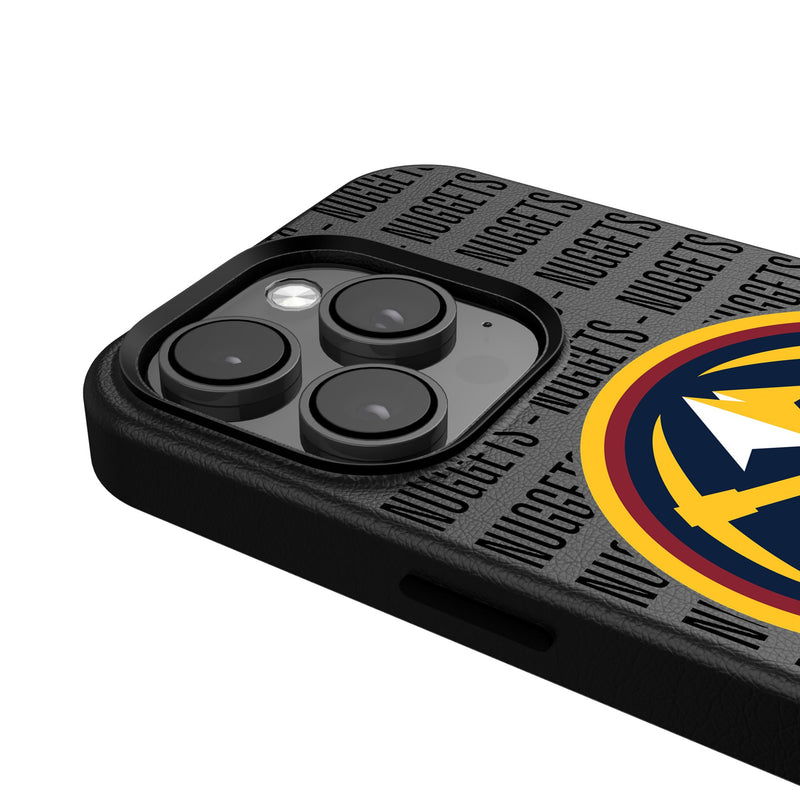 Denver Nuggets Text Backdrop iPhone MagSafe Compatible Phone Case for Apple iPhone Detail.Jpg
