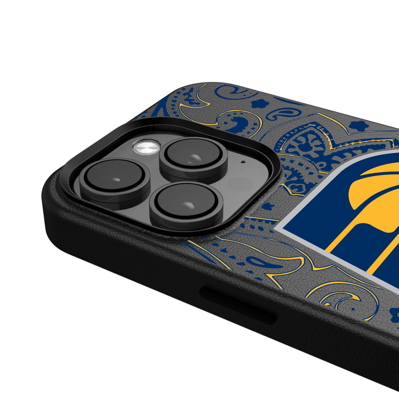 Indiana Pacers Paisley iPhone MagSafe Compatible Phone Case Detail.Jpg