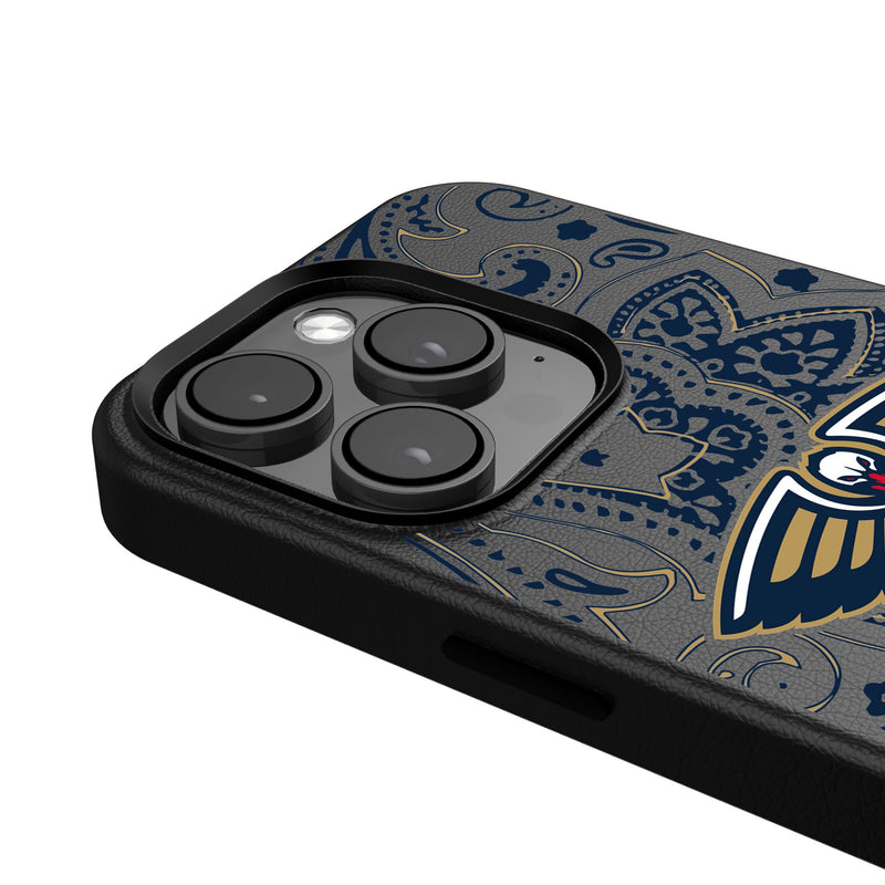 New Orleans Pelicans Paisley iPhone MagSafe Compatible Phone Case Detail.Jpg