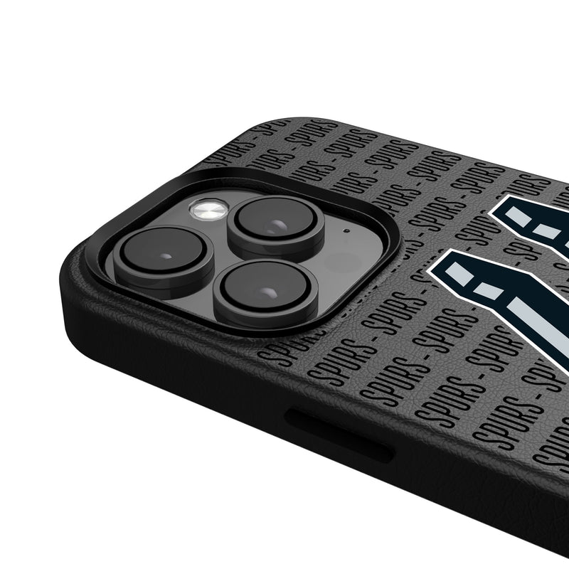 San Antonio Spurs Text Backdrop iPhone MagSafe Compatible Phone Case for Apple iPhone Detail.Jpg