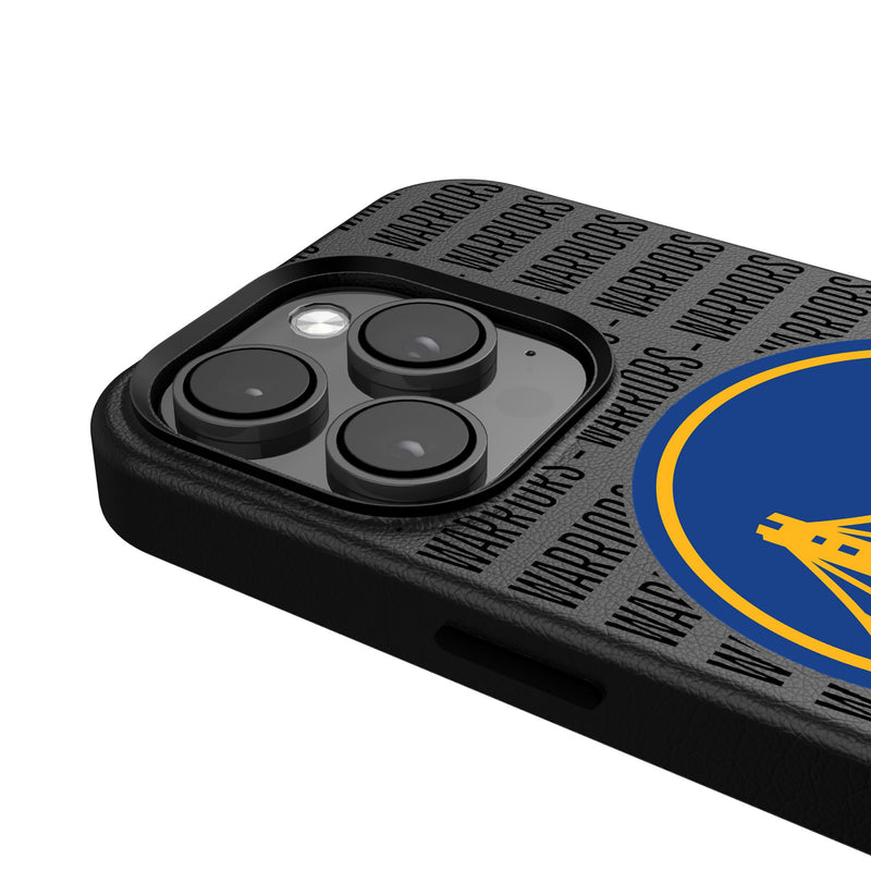 Golden State Warriors Text Backdrop iPhone MagSafe Compatible Phone Case for Apple iPhone Detail.Jpg