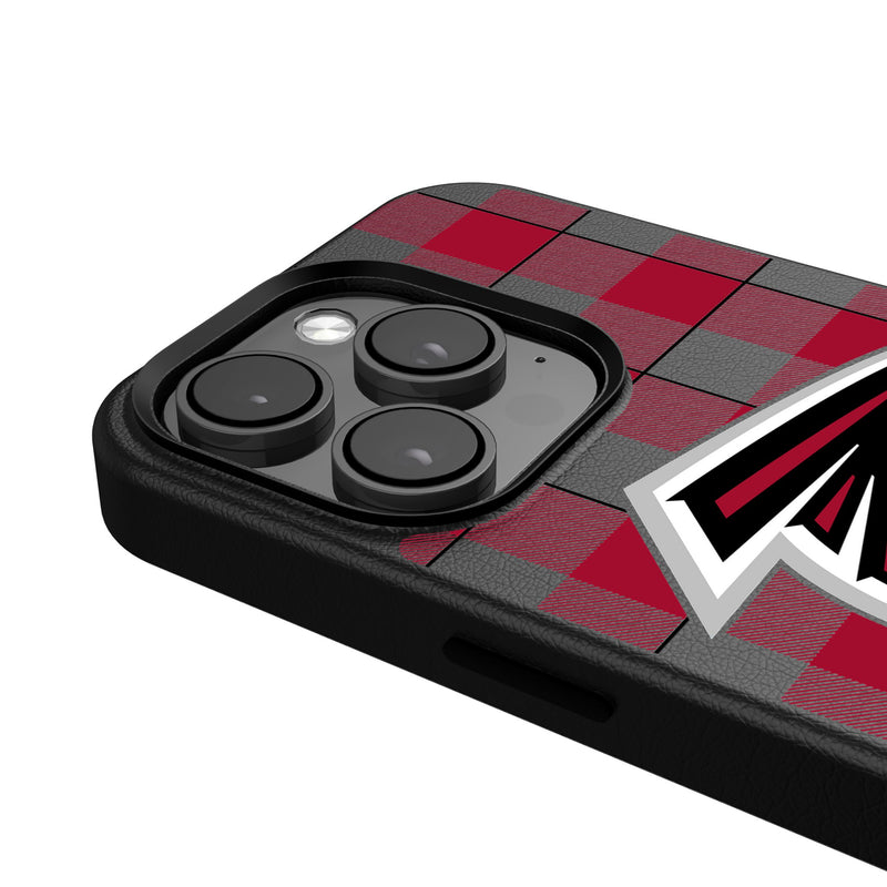 Atlanta Falcons Plaid iPhone MagSafe Compatible Phone Case for Apple iPhone Detail.Jpg