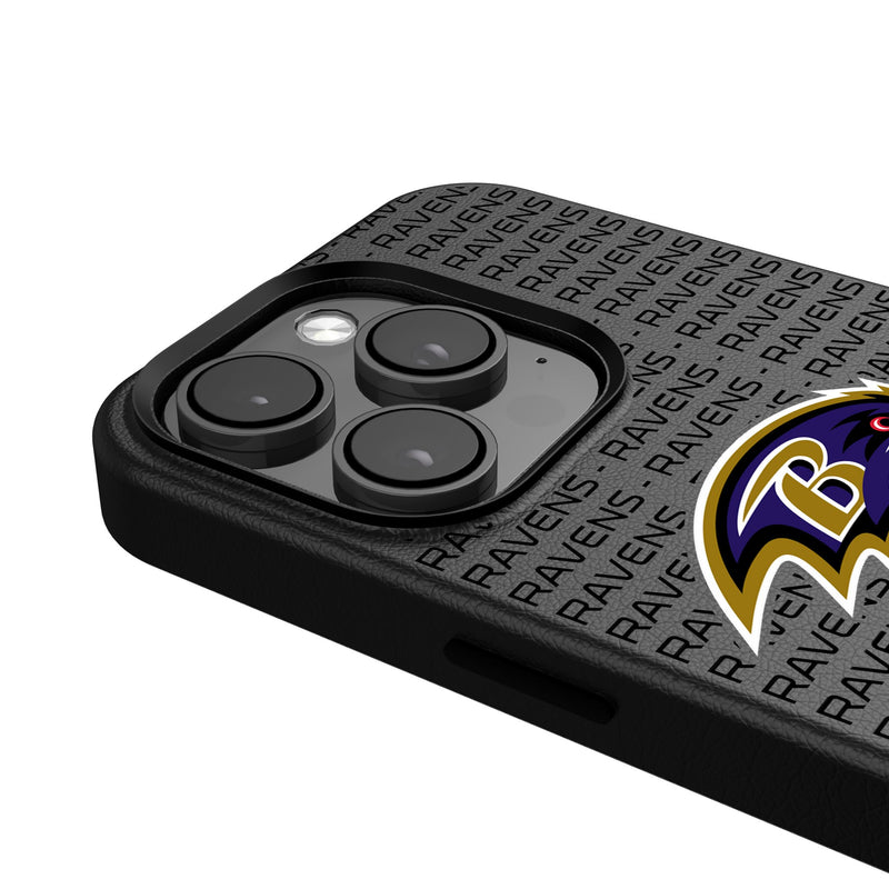 Baltimore Ravens Text Backdrop iPhone MagSafe Compatible Phone Case for Apple iPhone Detail.Jpg