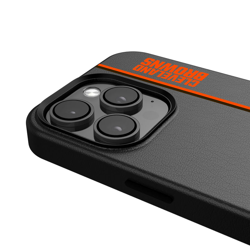 Cleveland Browns Sidebar iPhone MagSafe Compatible Phone Case for Apple iPhone Detail.Jpg
