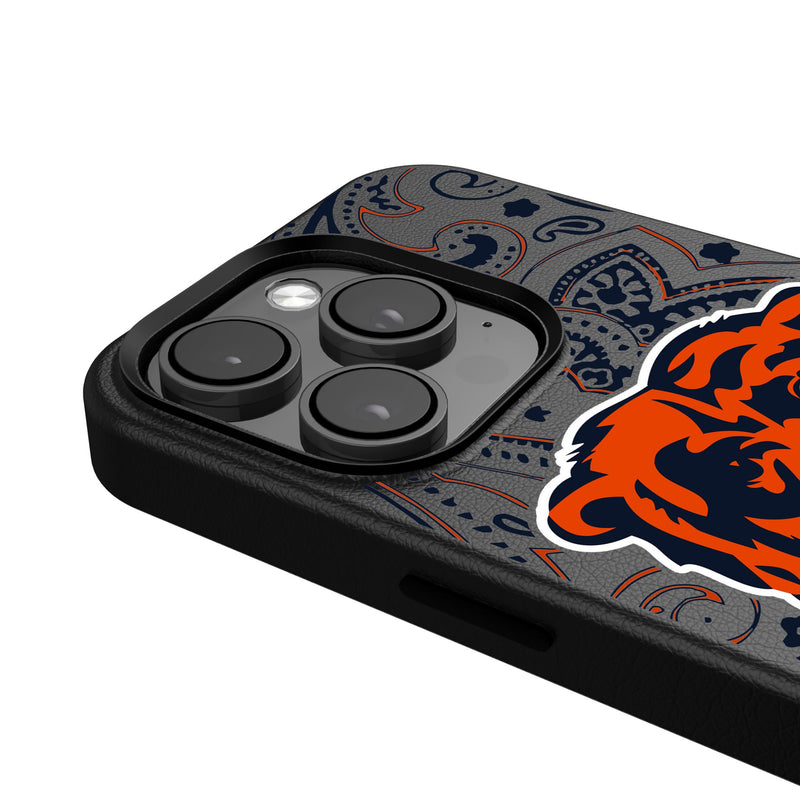 Chicago Bears Paisley iPhone MagSafe Compatible Phone Case for Apple iPhone Detail.Jpg