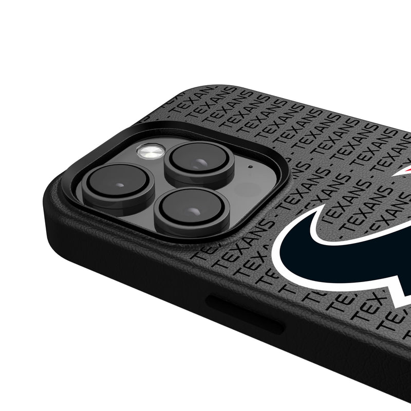 Houston Texans Text Backdrop iPhone MagSafe Compatible Phone Case for Apple iPhone Detail.Jpg