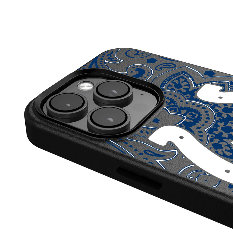Indianapolis Colts Paisley iPhone MagSafe Compatible Phone Case for Apple iPhone Detail.Jpg