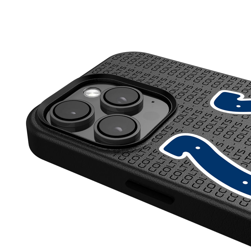 Indianapolis Colts Text Backdrop iPhone MagSafe Compatible Phone Case for Apple iPhone Detail.Jpg