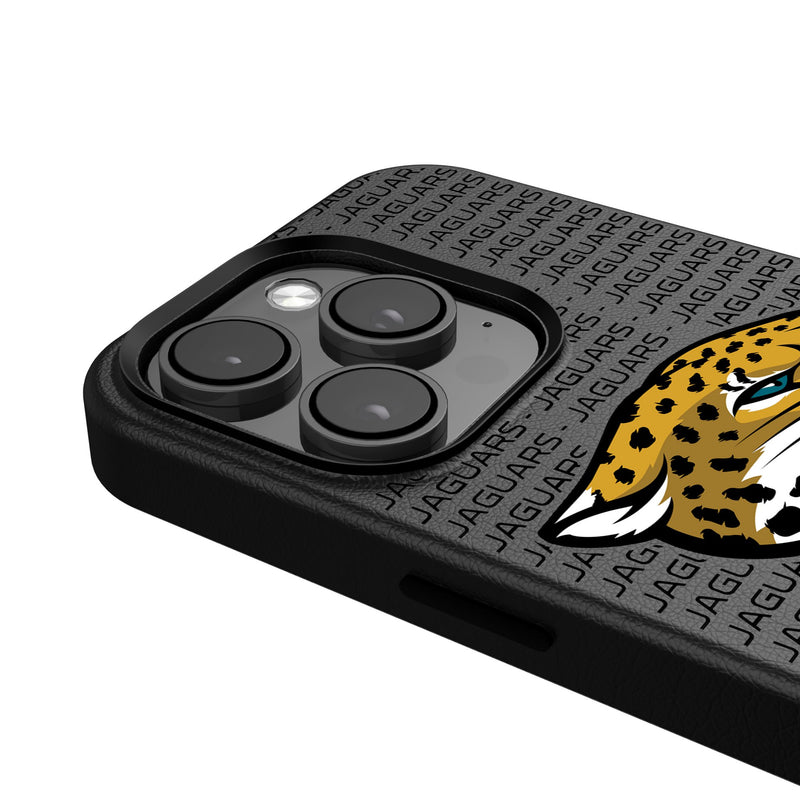 Jacksonville Jaguars Text Backdrop iPhone MagSafe Compatible Phone Case for Apple iPhone Detail.Jpg