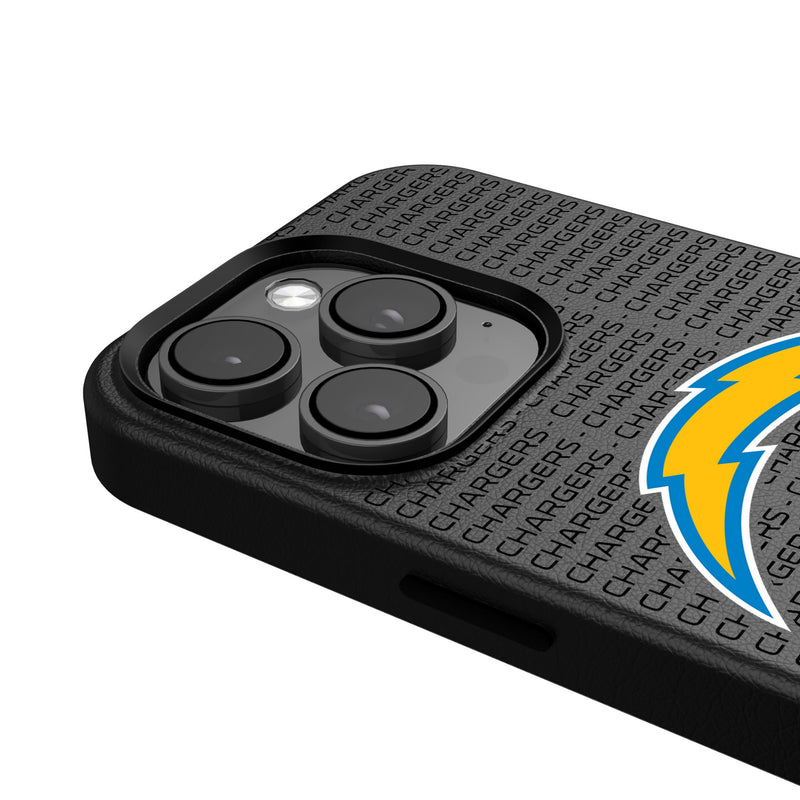 Los Angeles Chargers Text Backdrop iPhone MagSafe Compatible Phone Case for Apple iPhone Detail.Jpg