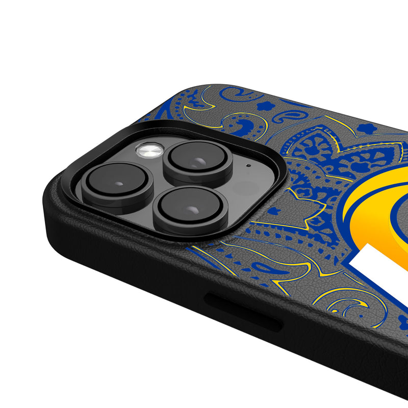 Los Angeles Rams Paisley iPhone MagSafe Compatible Phone Case for Apple iPhone Detail.Jpg
